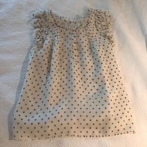 JCrew polka dot top